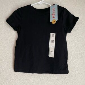 Cat & Jack Classic Black Short Sleeve Tee size 18M-NWT
